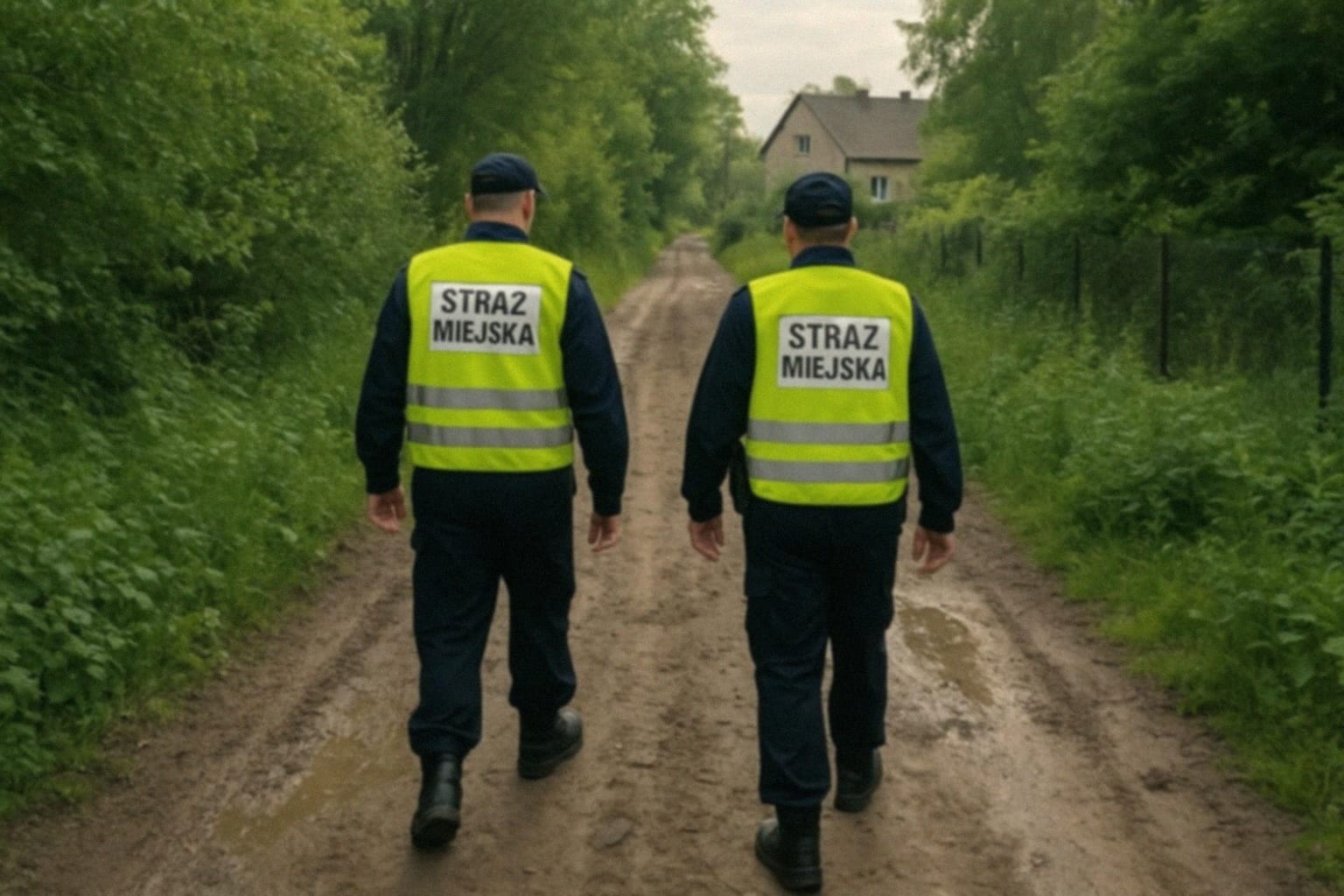 Mecz strażników miejskich z drużyną „Strikas” na osiedlu Zakręt